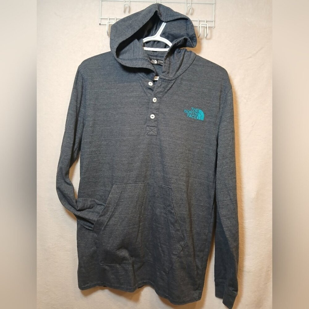 THE NORTH FACE 3 Button Long Sleeve  Hoodie Sweatshirt Size Small